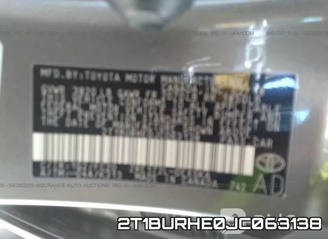 2T1BURHE0JC063138 фото 10