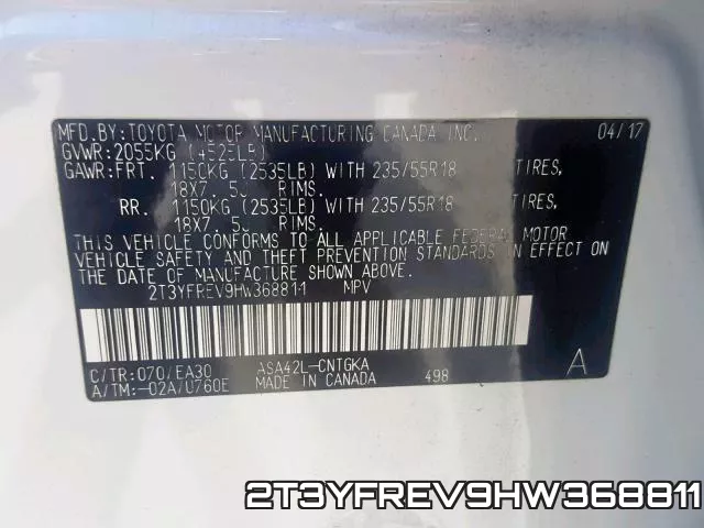 2T3YFREV9HW368811 фото 2
