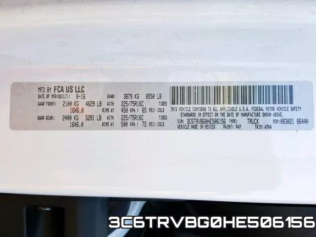 3C6TRVBG0HE506156 фото 2