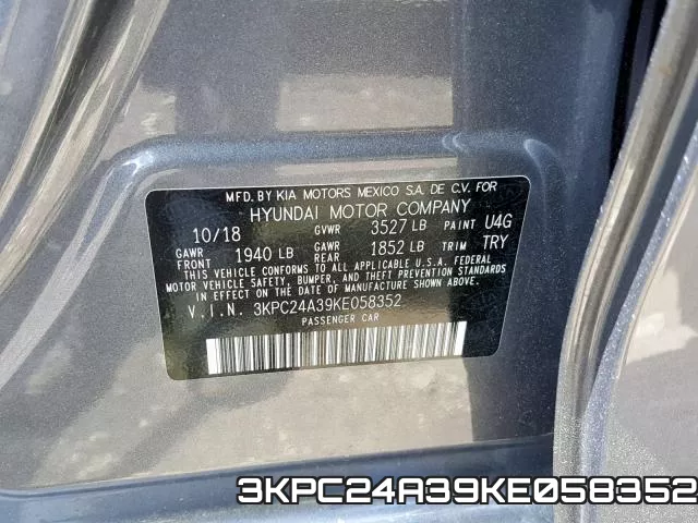 3KPC24A39KE058352 фото 2
