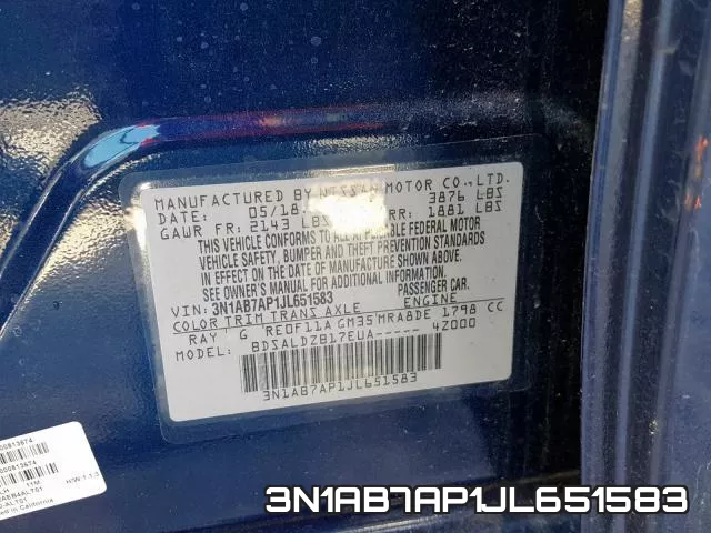 3N1AB7AP1JL651583 фото 2