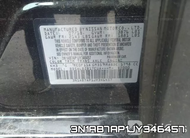 3N1AB7AP1JY346457 фото 10