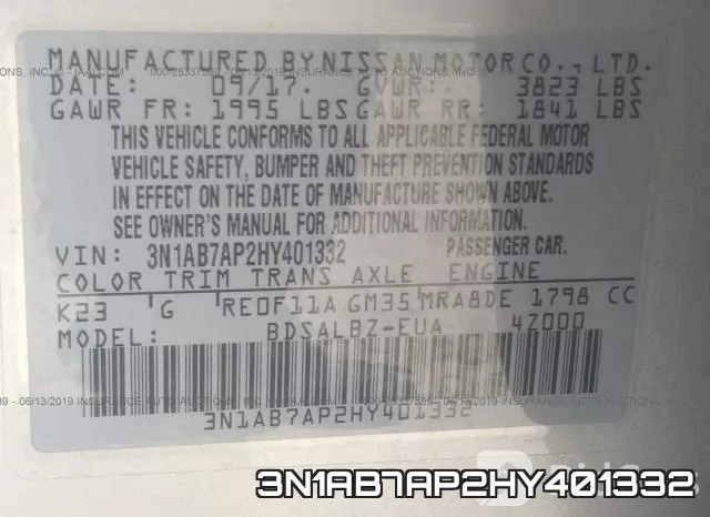 3N1AB7AP2HY401332 фото 10