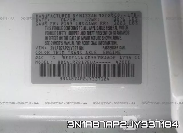 3N1AB7AP2JY337184 фото 10