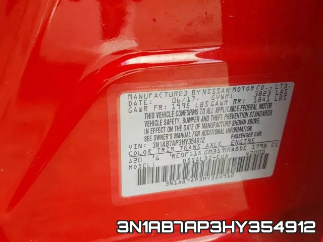 3N1AB7AP3HY354912 фото 2