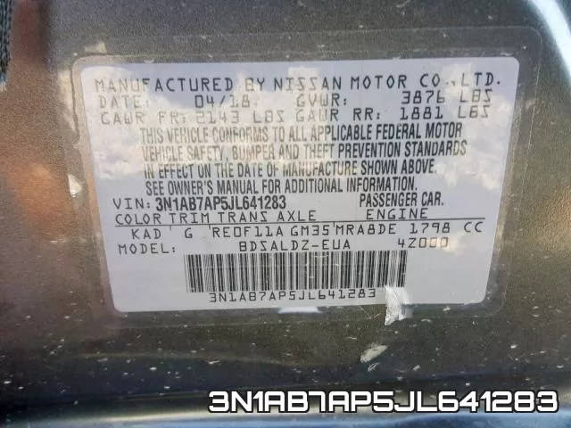 3N1AB7AP5JL641283 фото 2