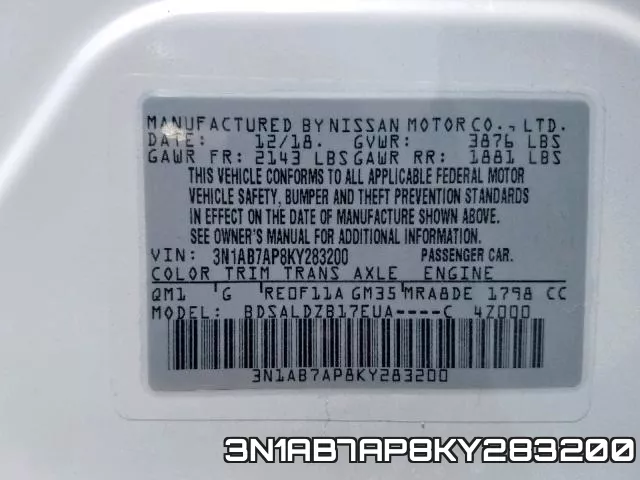 3N1AB7AP8KY283200 фото 2