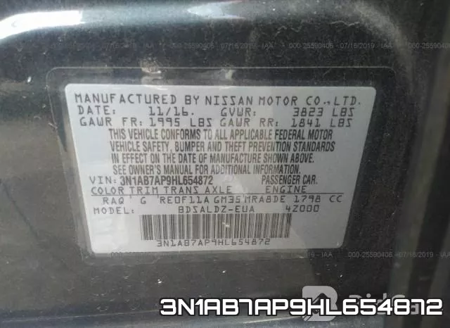3N1AB7AP9HL654872 фото 9
