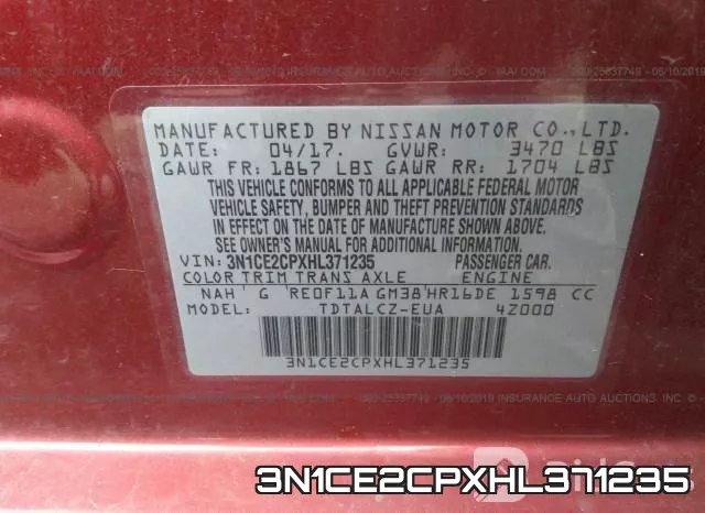 3N1CE2CPXHL371235 фото 10