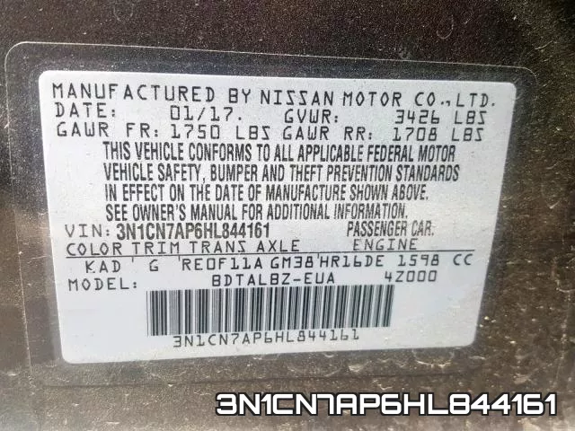3N1CN7AP6HL844161 фото 2
