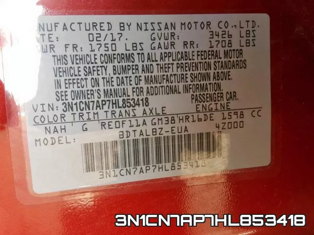3N1CN7AP7HL853418 фото 2