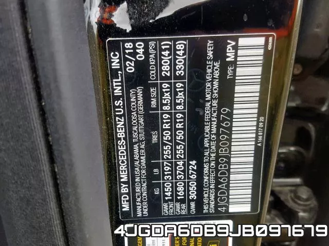 4JGDA6DB9JB097679 фото 2