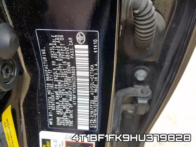 4T1BF1FK9HU379828 фото 10