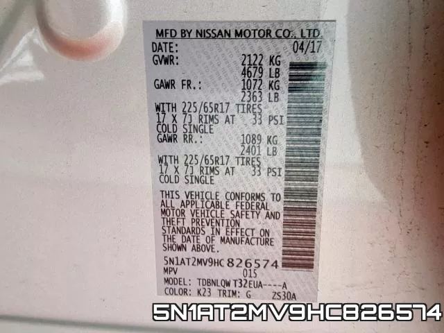 5N1AT2MV9HC826574 фото 2