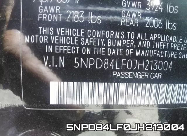 5NPD84LF0JH213004 фото 9