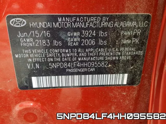 5NPD84LF4HH095582 фото 2