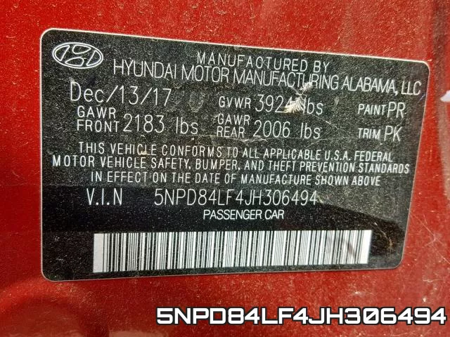 5NPD84LF4JH306494 фото 2