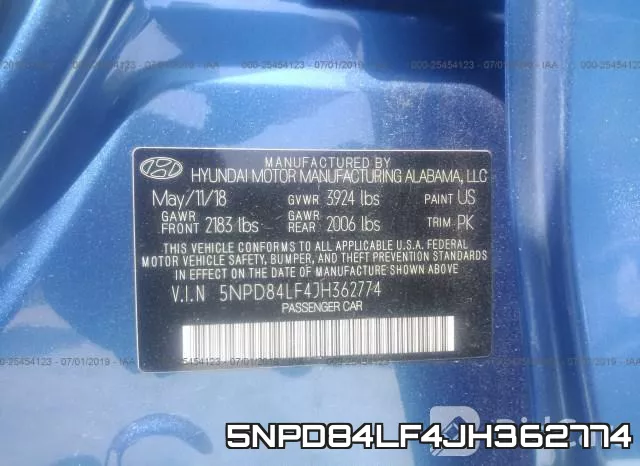 5NPD84LF4JH362774 фото 10