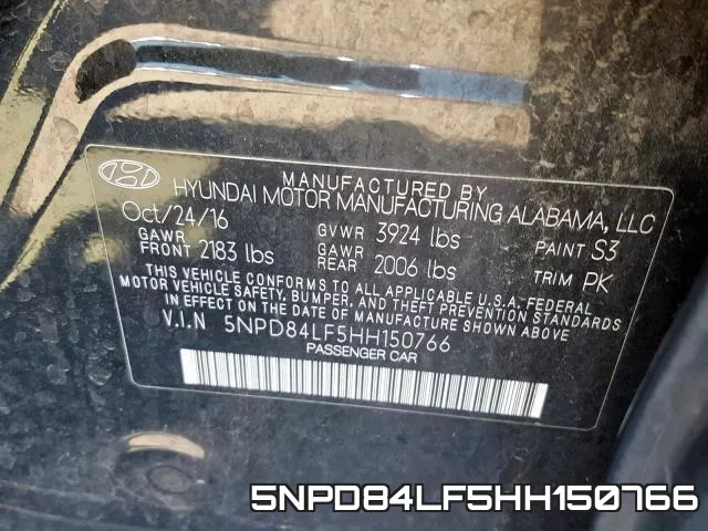 5NPD84LF5HH150766 фото 2