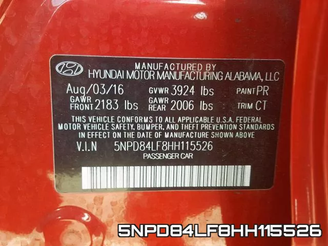 5NPD84LF8HH115526 фото 2