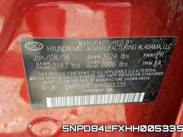 5NPD84LFXHH005335 фото 2