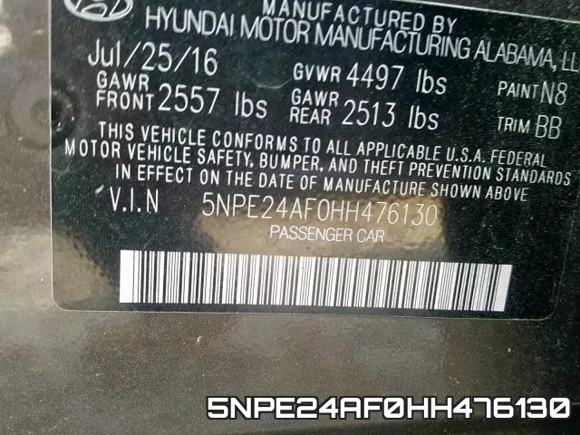 5NPE24AF0HH476130 фото 2