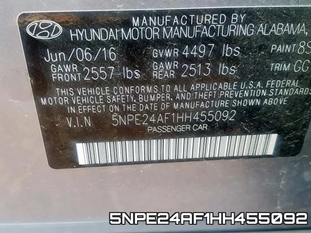 5NPE24AF1HH455092 фото 2