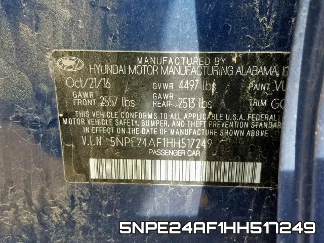5NPE24AF1HH517249 фото 2