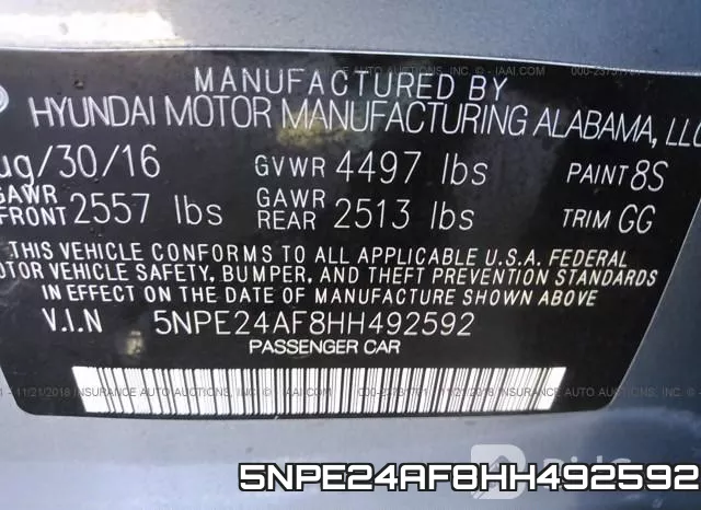 5NPE24AF8HH492592 фото 10