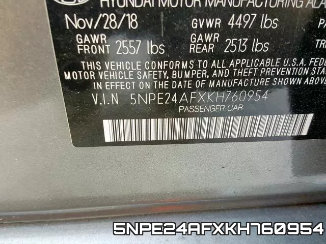 5NPE24AFXKH760954 фото 2