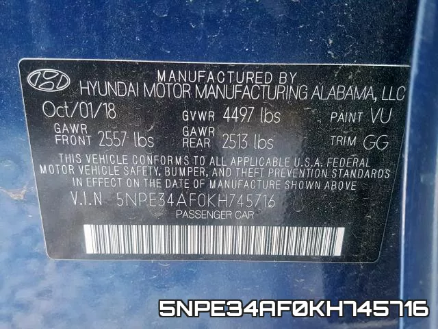 5NPE34AF0KH745716 фото 2