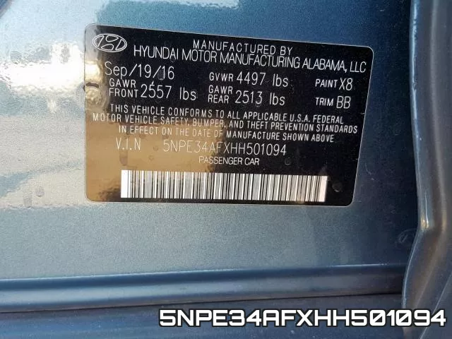 5NPE34AFXHH501094 фото 2