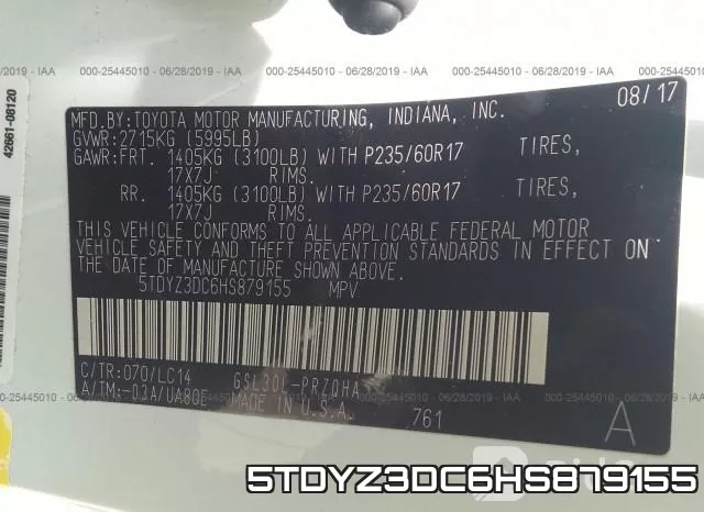 5TDYZ3DC6HS879155 фото 10