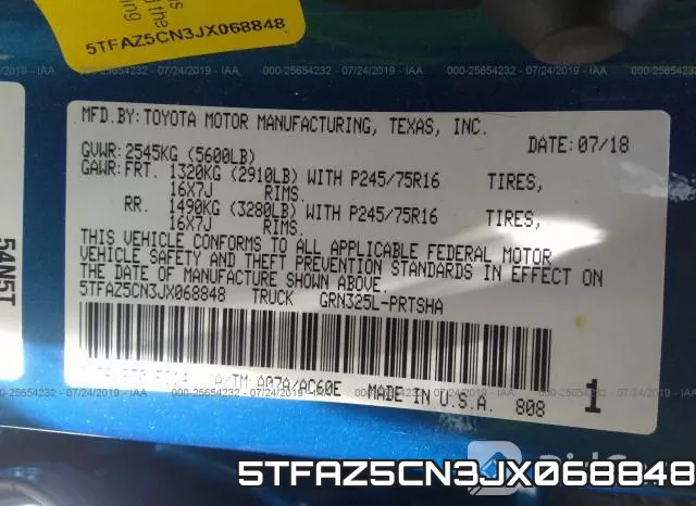 5TFAZ5CN3JX068848 фото 10