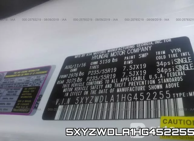 5XYZWDLA1HG452255 фото 10