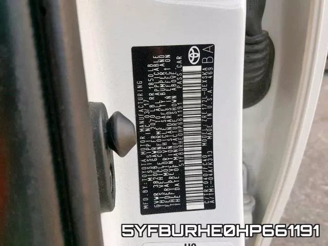 5YFBURHE0HP661191 фото 2