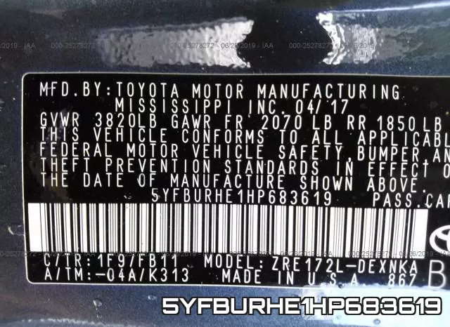 5YFBURHE1HP683619 фото 10
