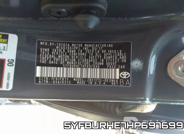5YFBURHE7HP697699 фото 10