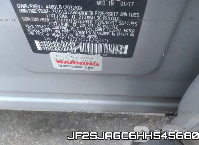 JF2SJAGC6HH545680 фото 10