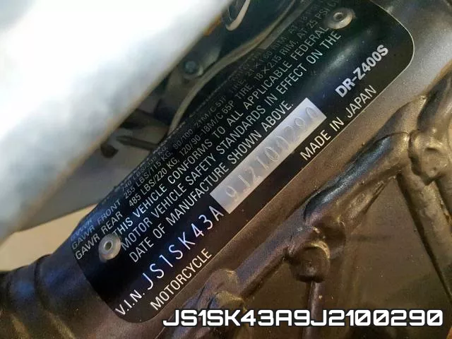 JS1SK43A9J2100290 фото 2