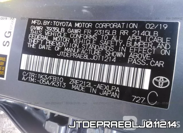 JTDEPRAE8LJ011214 фото 10