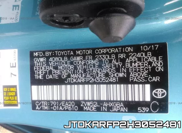 JTDKARFP2H3052481 фото 10