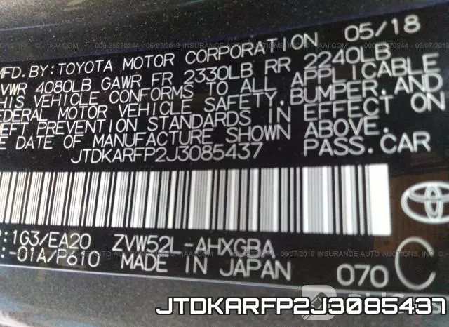 JTDKARFP2J3085437 фото 10