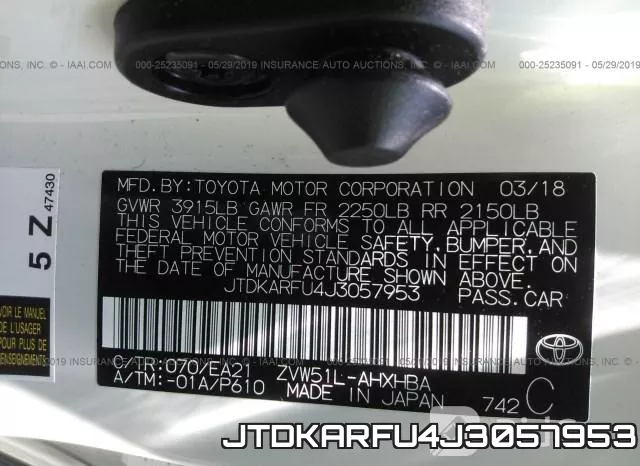 JTDKARFU4J3057953 фото 10