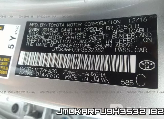 JTDKARFU9H3532782 фото 10