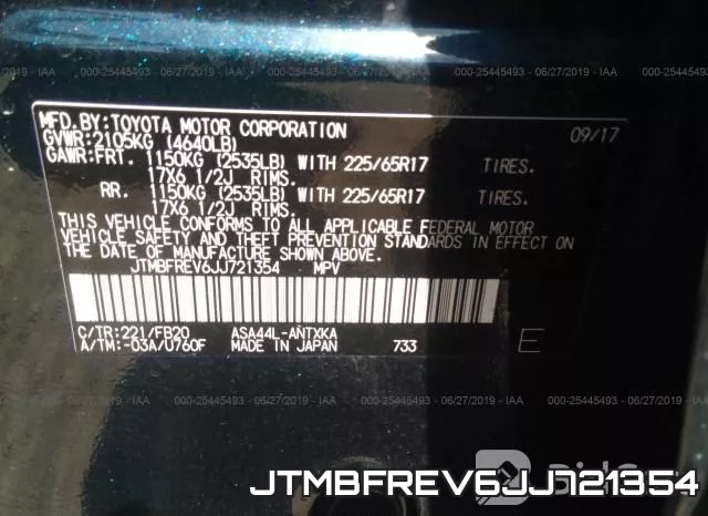JTMBFREV6JJ721354 фото 10
