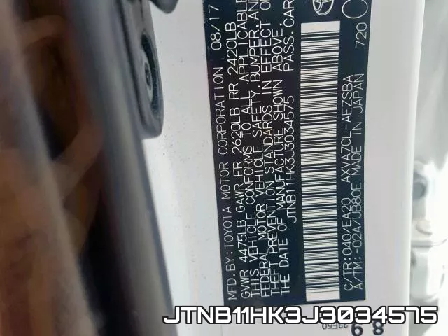 JTNB11HK3J3034575 фото 2