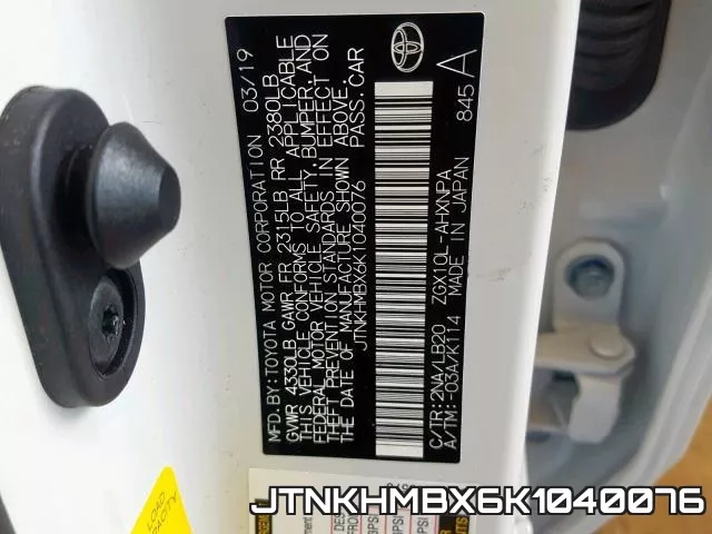 JTNKHMBX6K1040076 фото 2