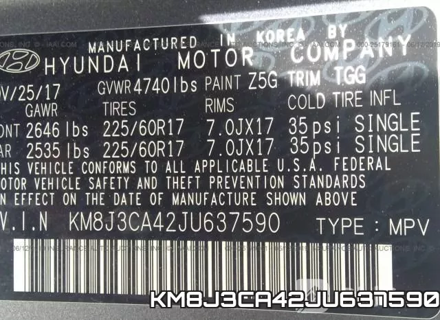 KM8J3CA42JU637590 фото 10