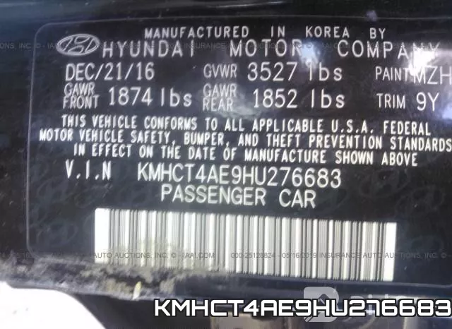KMHCT4AE9HU276683 фото 10